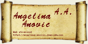 Angelina Anović vizit kartica